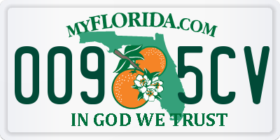 FL license plate 0095CV