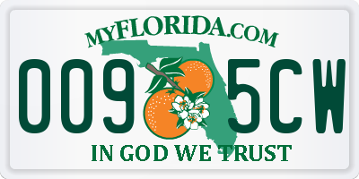 FL license plate 0095CW