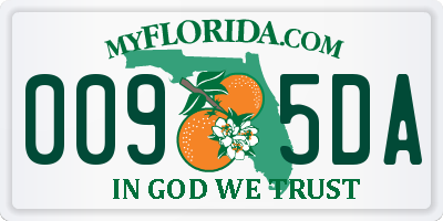 FL license plate 0095DA