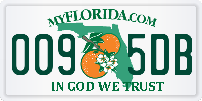 FL license plate 0095DB