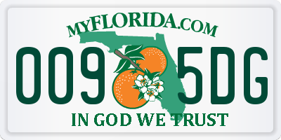 FL license plate 0095DG