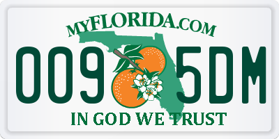 FL license plate 0095DM