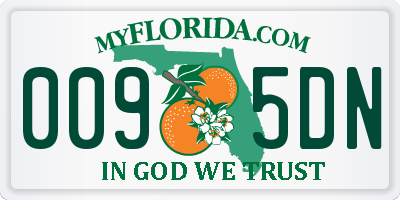 FL license plate 0095DN