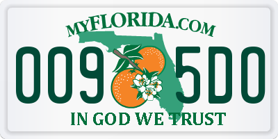 FL license plate 0095DO
