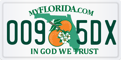 FL license plate 0095DX