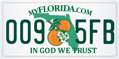 FL license plate 0095FB