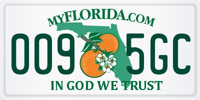 FL license plate 0095GC