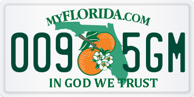 FL license plate 0095GM