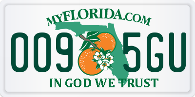 FL license plate 0095GU