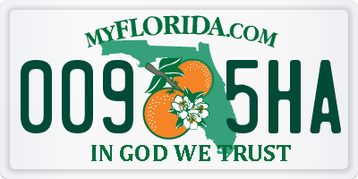 FL license plate 0095HA