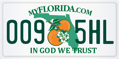 FL license plate 0095HL