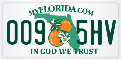 FL license plate 0095HV