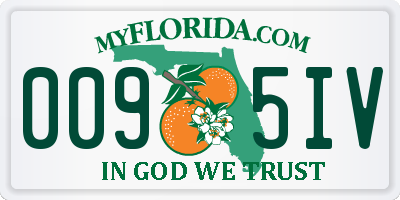 FL license plate 0095IV