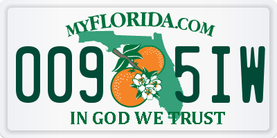 FL license plate 0095IW