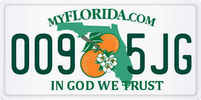 FL license plate 0095JG