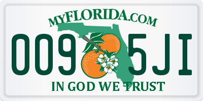 FL license plate 0095JI