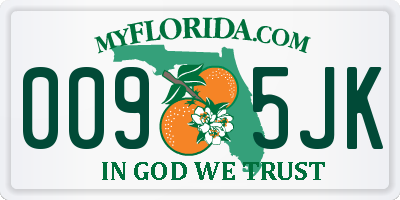 FL license plate 0095JK