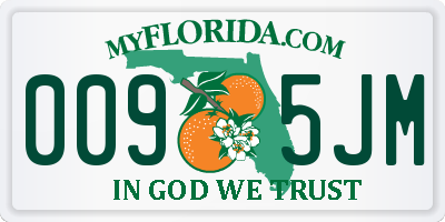 FL license plate 0095JM