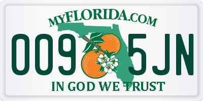 FL license plate 0095JN