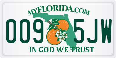 FL license plate 0095JW