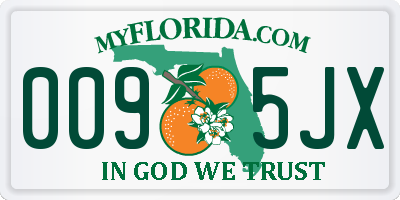 FL license plate 0095JX