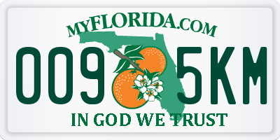 FL license plate 0095KM