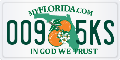 FL license plate 0095KS