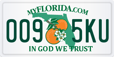 FL license plate 0095KU