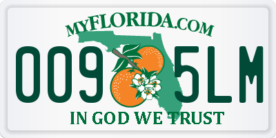FL license plate 0095LM