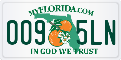 FL license plate 0095LN