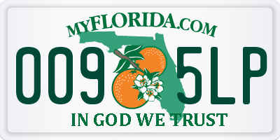 FL license plate 0095LP