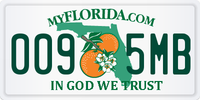 FL license plate 0095MB