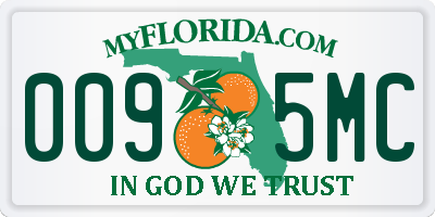 FL license plate 0095MC