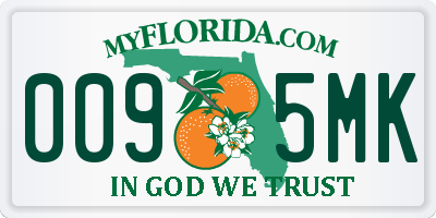 FL license plate 0095MK