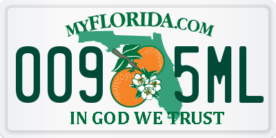 FL license plate 0095ML
