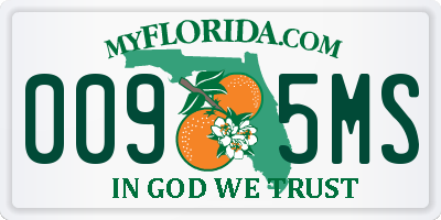 FL license plate 0095MS