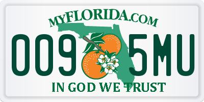 FL license plate 0095MU