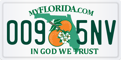 FL license plate 0095NV