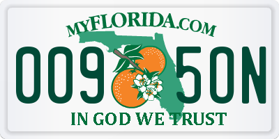 FL license plate 0095ON