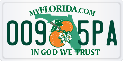 FL license plate 0095PA