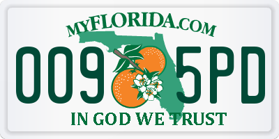 FL license plate 0095PD