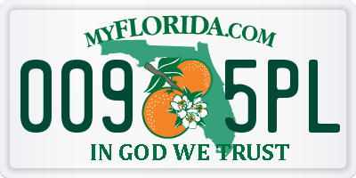 FL license plate 0095PL