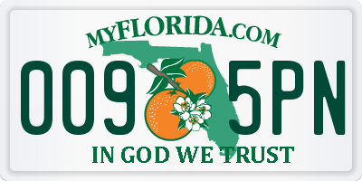 FL license plate 0095PN