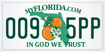 FL license plate 0095PP
