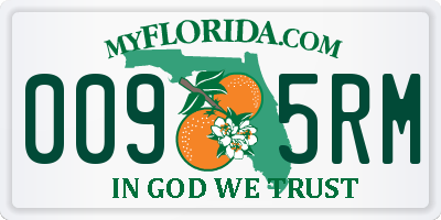 FL license plate 0095RM