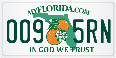 FL license plate 0095RN