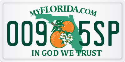 FL license plate 0095SP