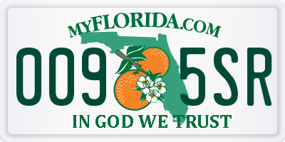 FL license plate 0095SR