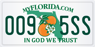 FL license plate 0095SS