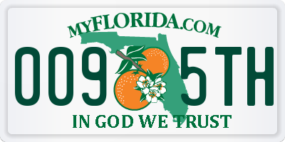 FL license plate 0095TH